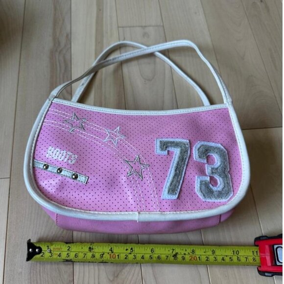 Vintage Y2K Roots mini shoulder bag in pastel pink - Picture 4 of 7